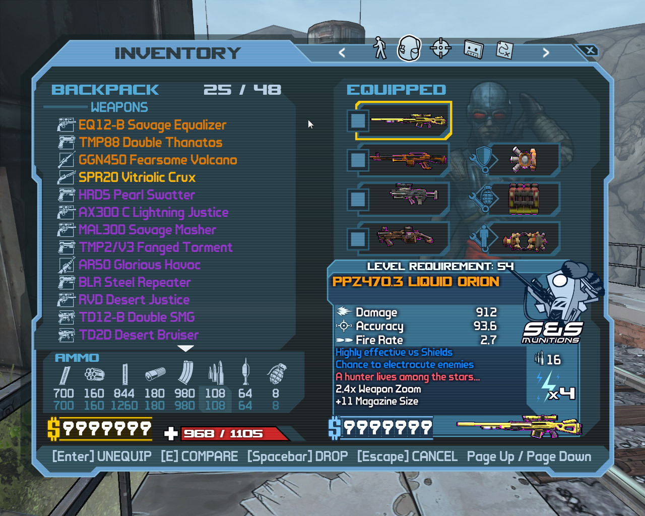 Borderlands 1 inventory