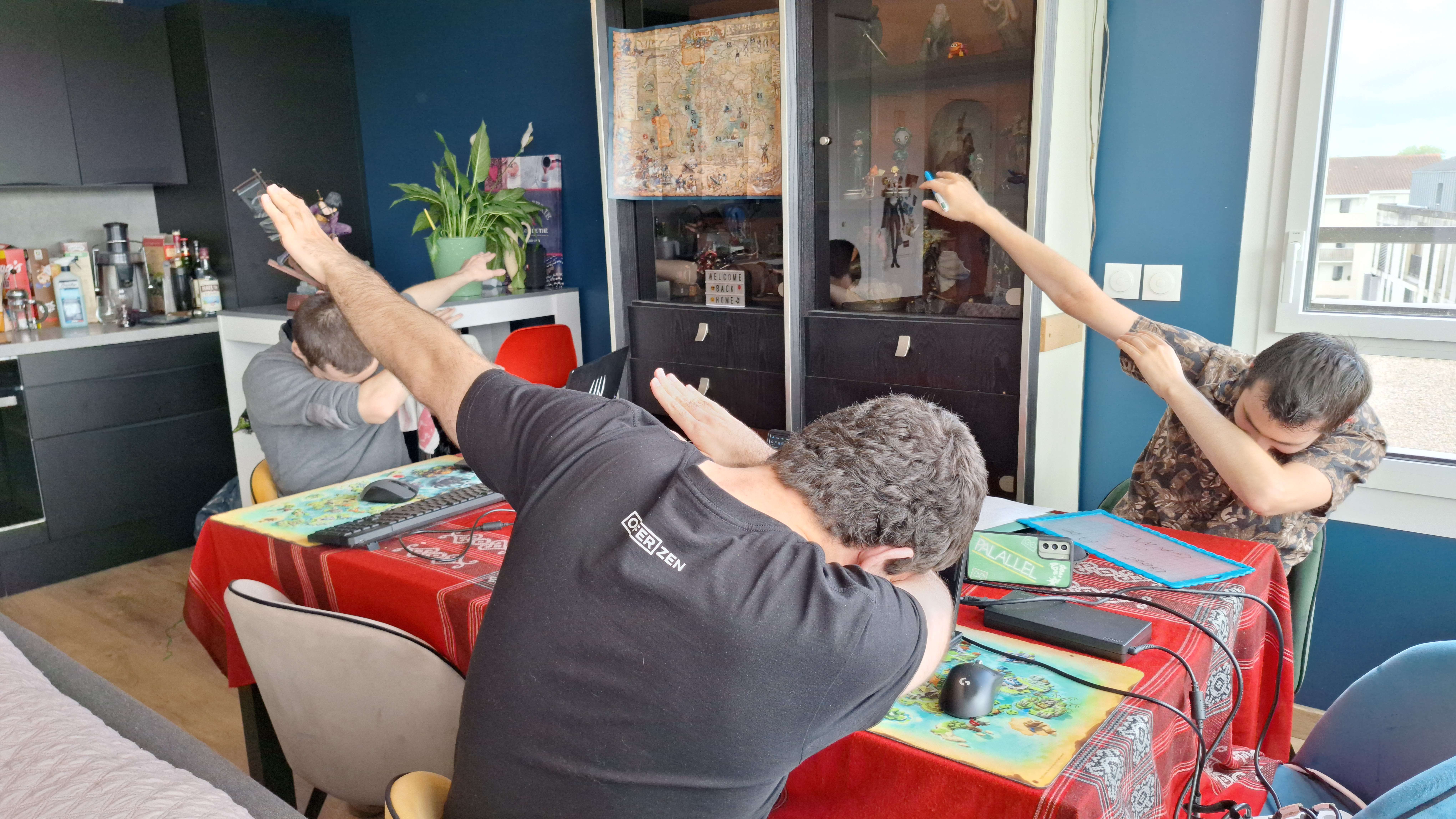 3 french guys dabbing, yep